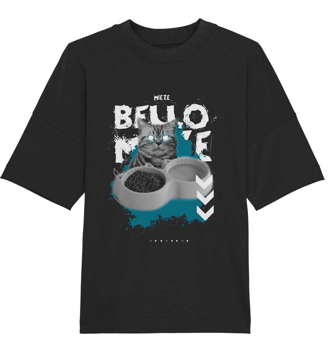 Bello & Mieze - Hungry Cat - Organic Oversize Shirt