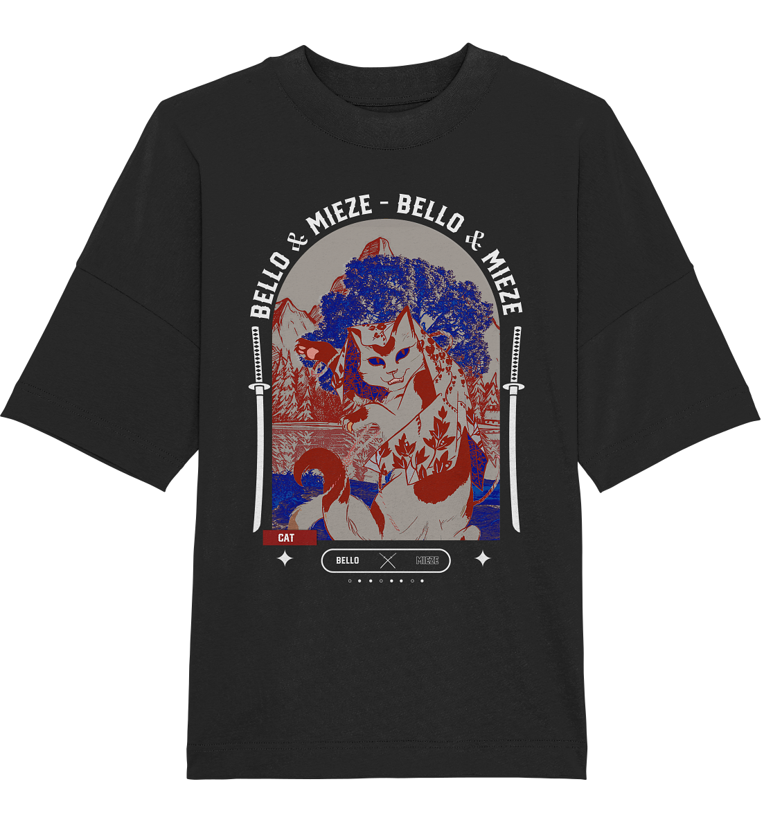Bello & Mieze - Asia Cat - Organic Oversize Shirt