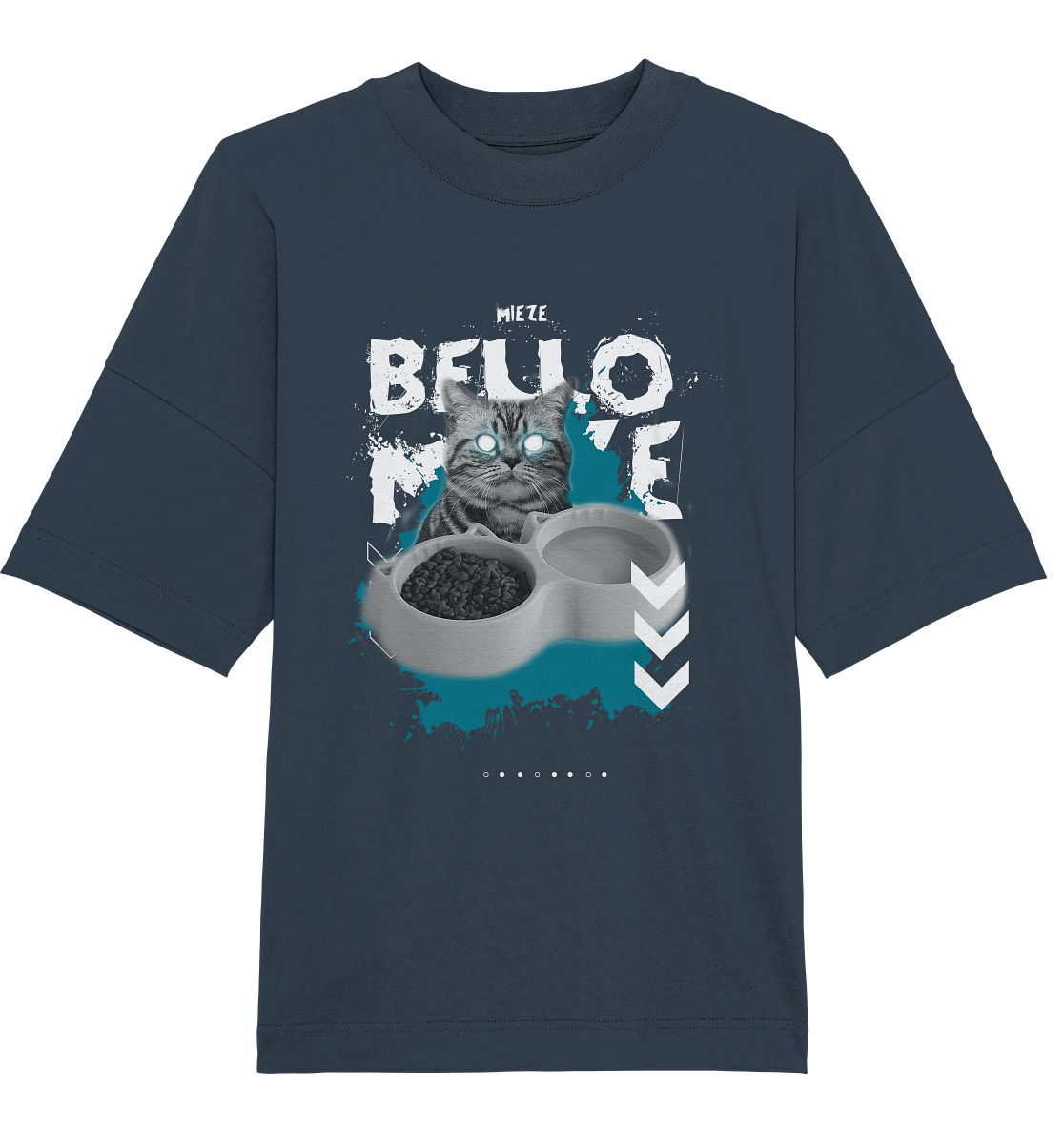 Bello & Mieze - Hungry Cat - Organic Oversize Shirt