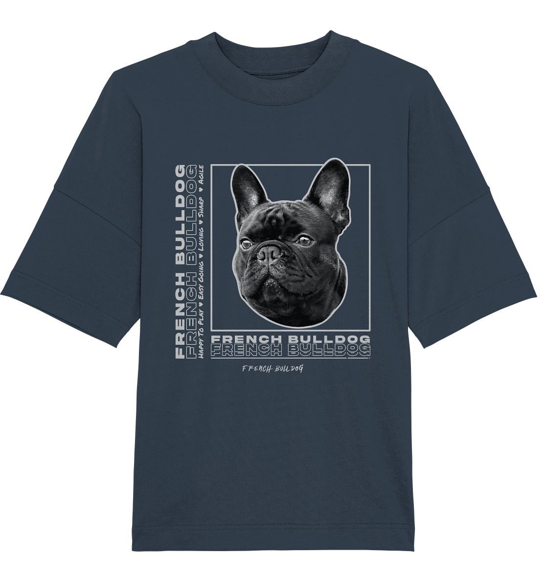 Bello & Mieze - French Bulldog - Organic Oversize Shirt