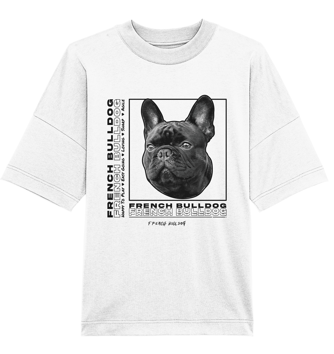 Bello & Mieze - French Bulldog - Organic Oversize Shirt