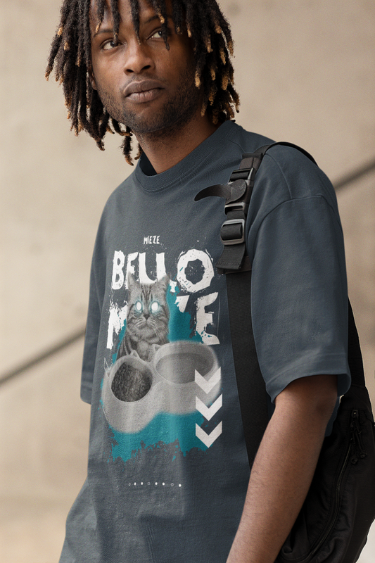 Bello & Mieze - Hungry Cat - Organic Oversize Shirt